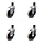 Service Caster 4 Inch Thermoplastic Rubber Wheel 1-5/8 Inch Expanding Stem Caster SCC, 4PK SCC-EX05S410-TPRS-158-4 - alternate 1